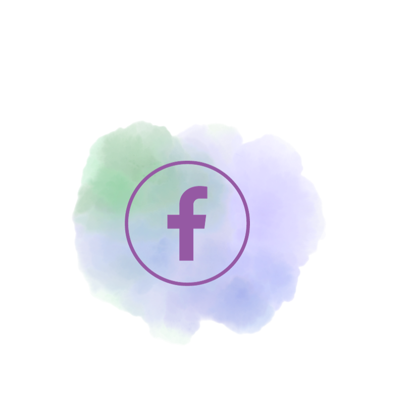 tache d aquarelle avec icone facebook